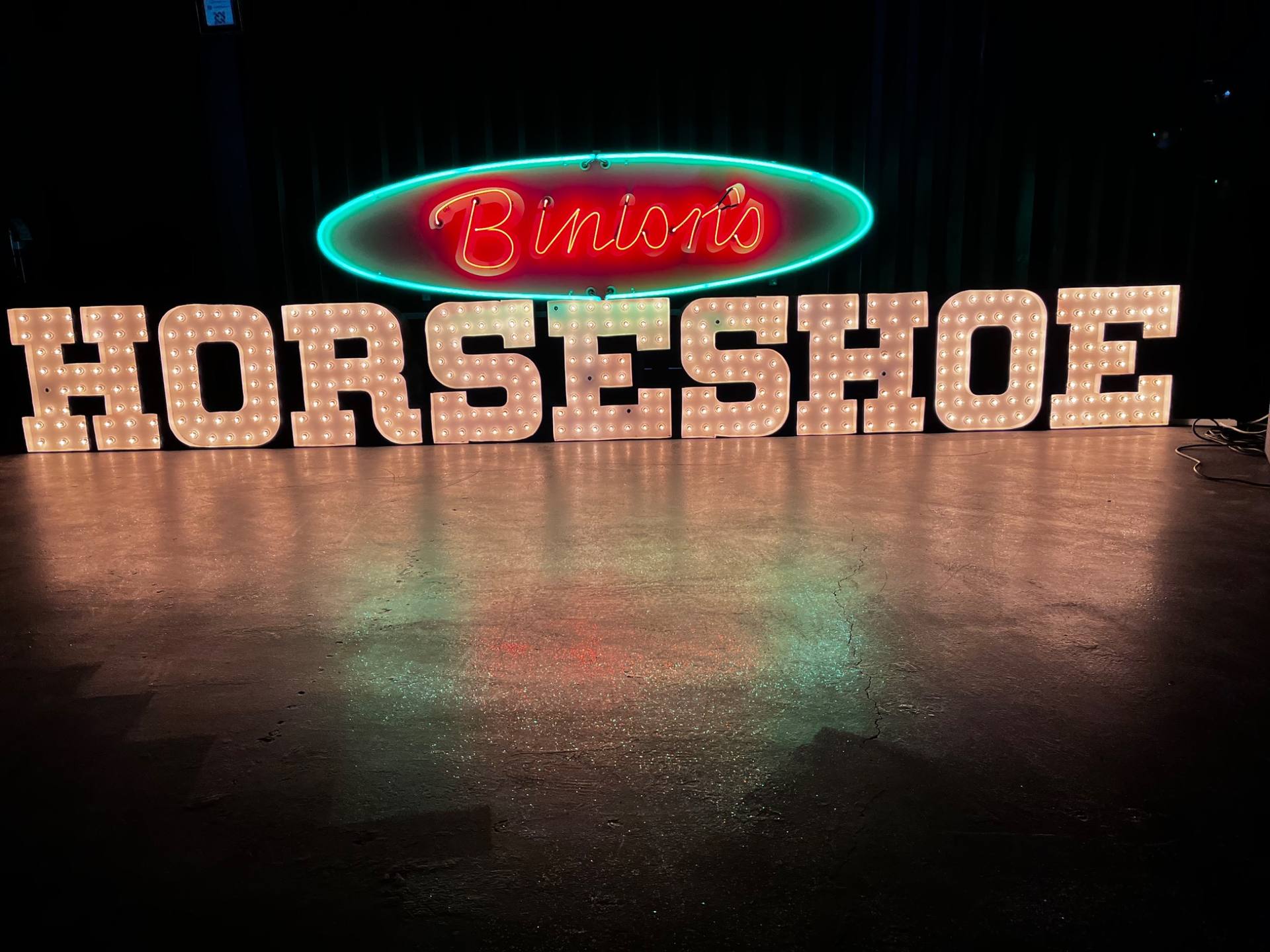 Binion's Horseshoe Casino original neon sign for sale Las Vegas - vintage Las Vegas casino memorabilia