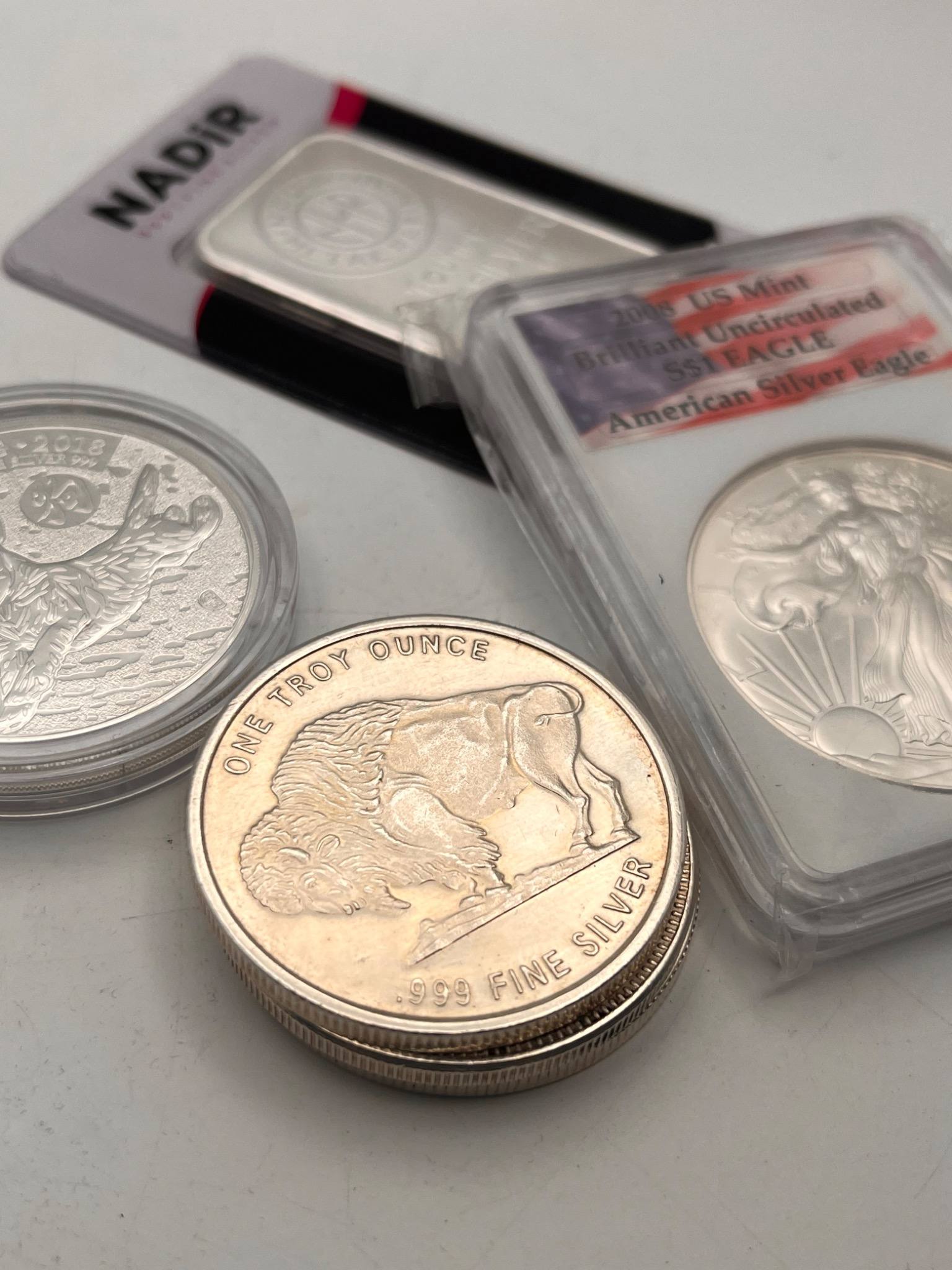 Silver bullion coins American Silver Eagles Buffalo rounds investment grade Las Vegas - sell silver coins Las Vegas